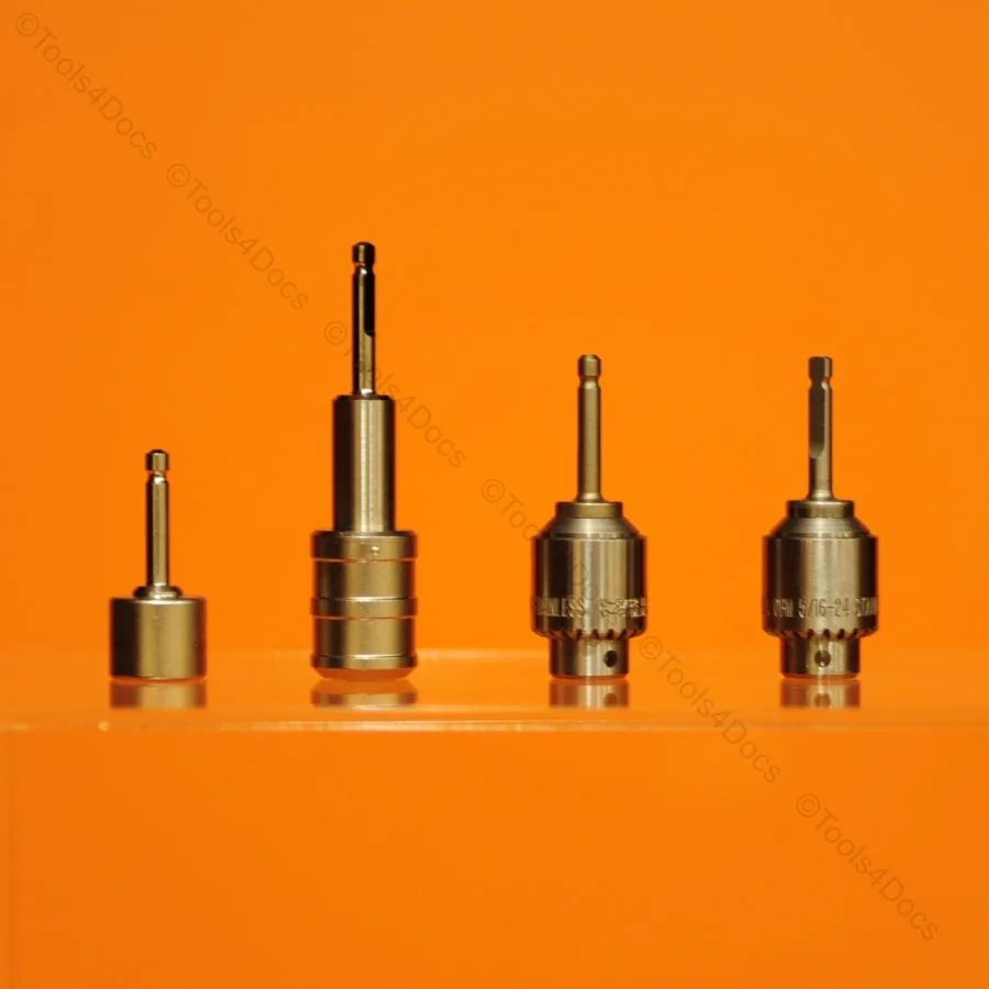 4x Synthes Attachments 532-031/338-490/310-93 for Synthes Small Battery Drive