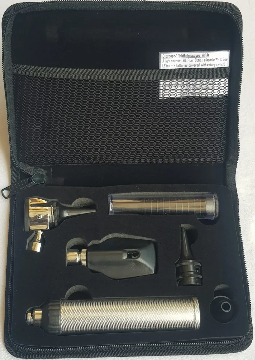 Adult Otoscope & Ophthalmoscope Set — 2-in-1 Diagnostic Kit with C-cell Handle